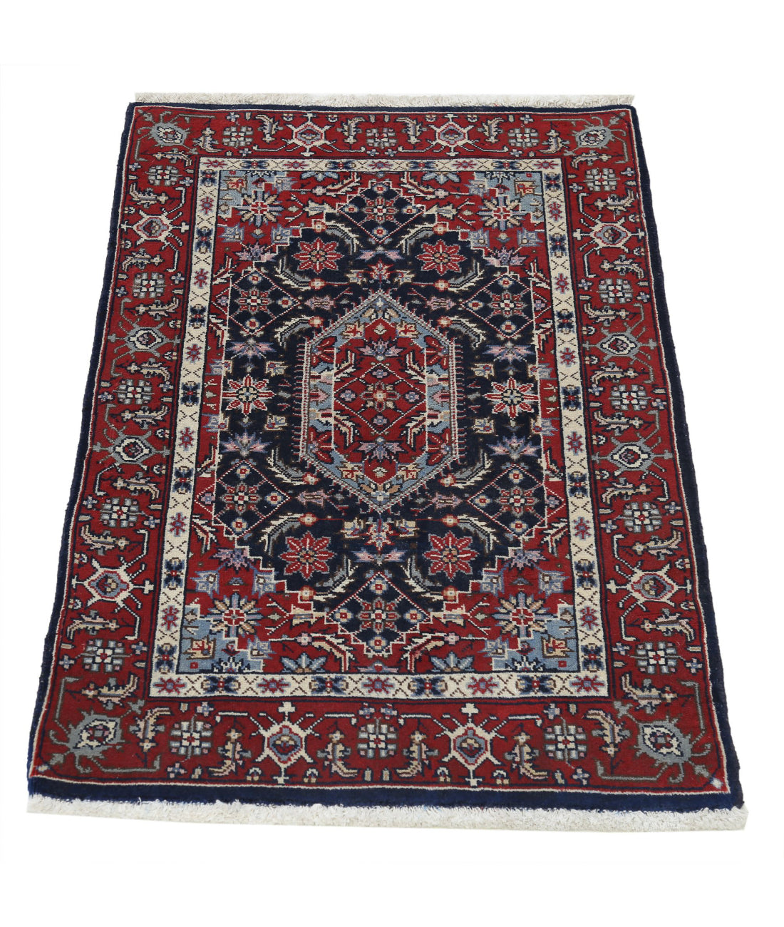 Heritage 2'0'' X 3'0'' Hand-Knotted Wool Rug 2'0'' x 3'0'' (60 X 90) / Blue / Red