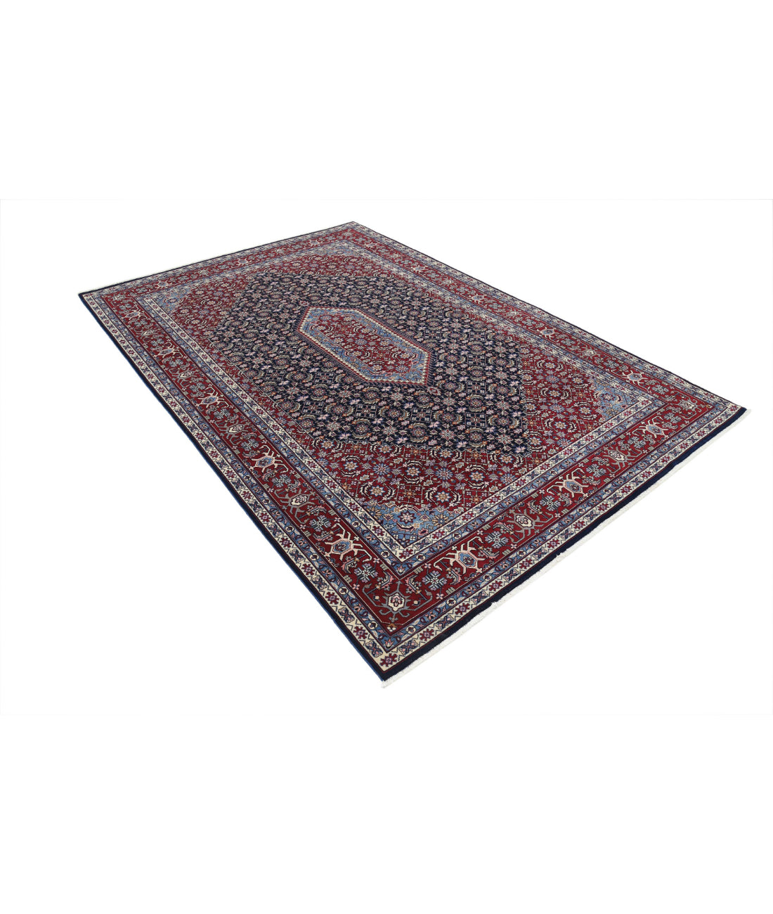 Heritage 6'0'' X 9'0'' Hand-Knotted Wool Rug 6'0'' x 9'0'' (180 X 270) / Blue / Red