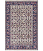 Heritage 4'0'' X 6'1'' Hand-Knotted Wool Rug 4'0'' x 6'1'' (120 X 183) / Ivory / Blue