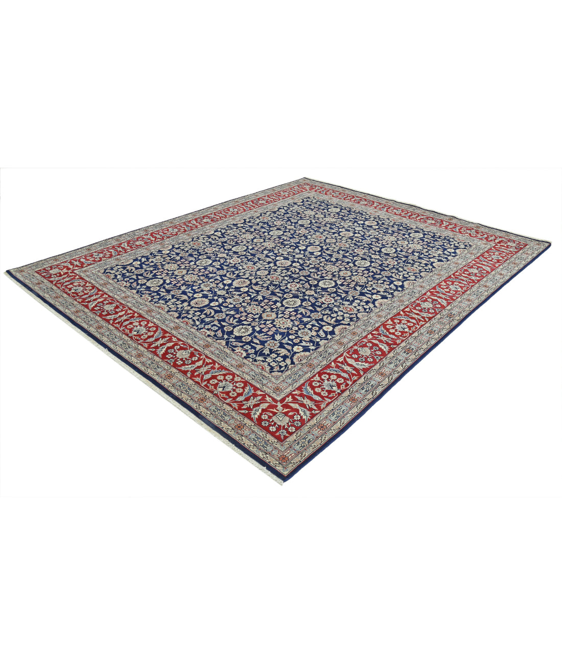 Heritage 8'0'' X 9'10'' Hand-Knotted Wool Rug 8'0'' x 9'10'' (240 X 295) / Blue / Red