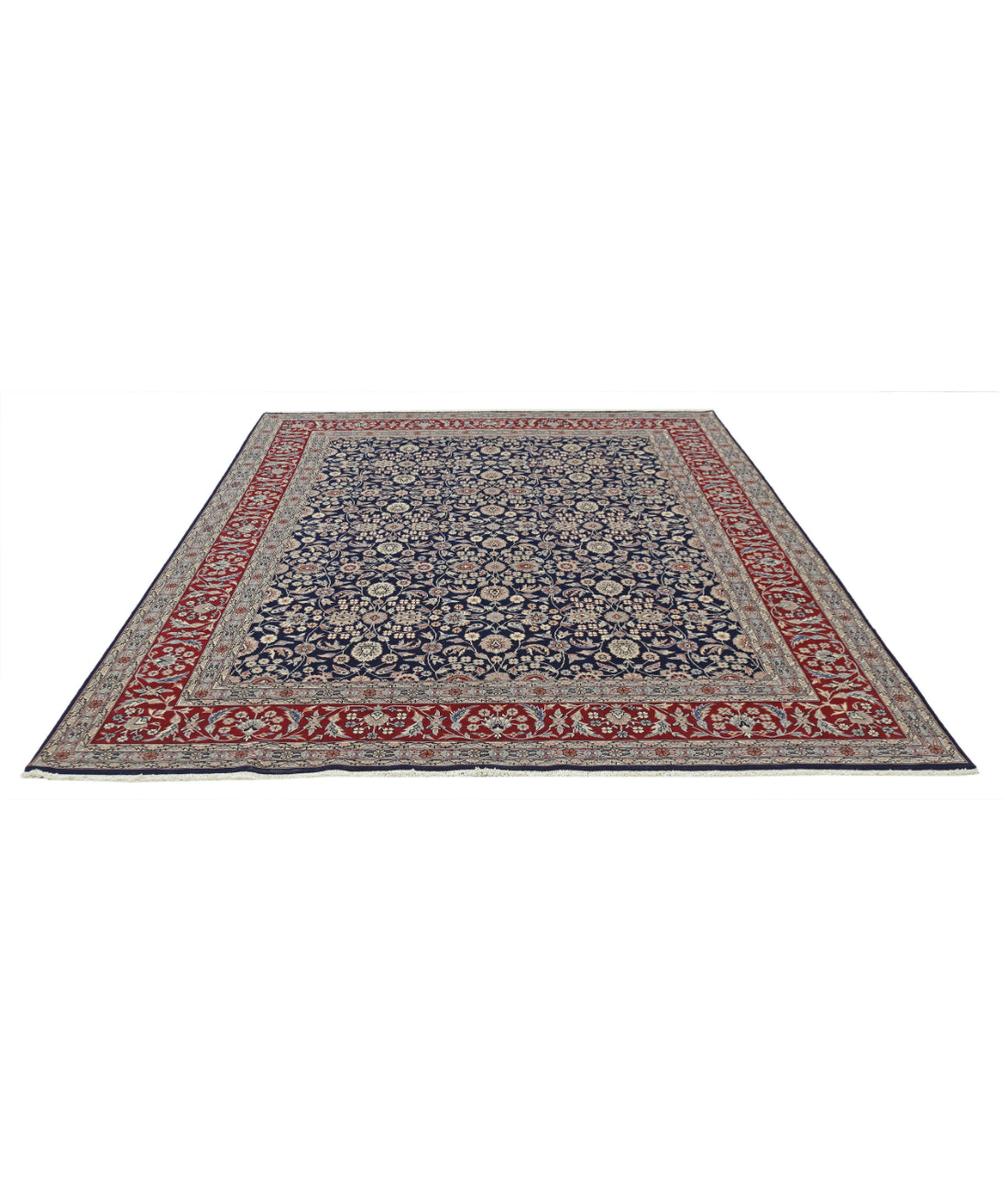 Heritage 8'0'' X 9'10'' Hand-Knotted Wool Rug 8'0'' x 9'10'' (240 X 295) / Blue / Red