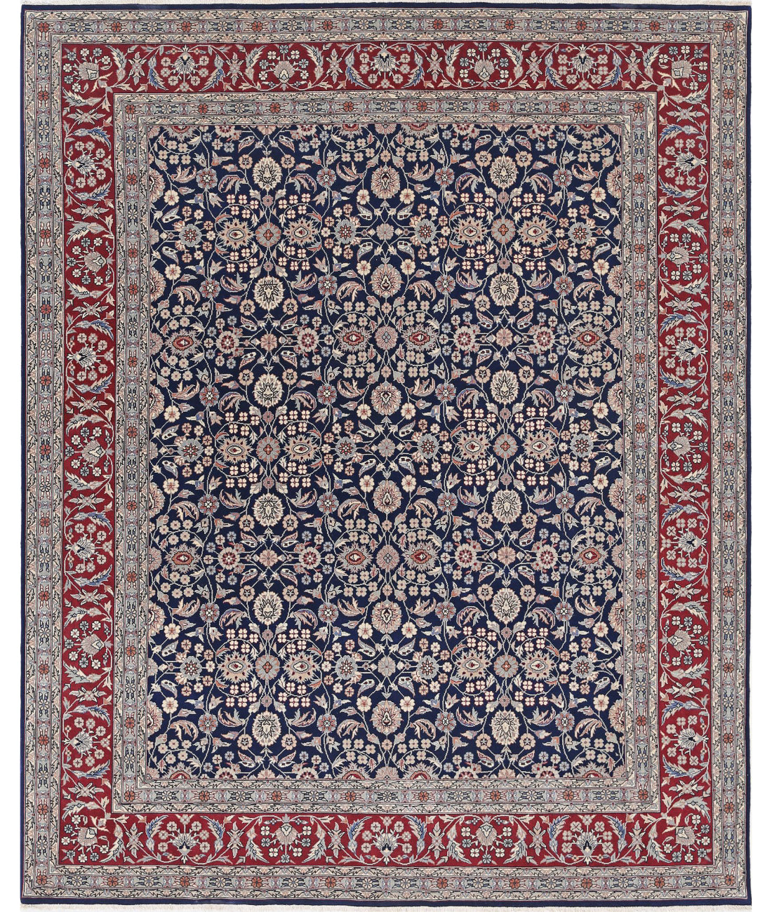 Heritage 8'0'' X 9'10'' Hand-Knotted Wool Rug 8'0'' x 9'10'' (240 X 295) / Blue / Red