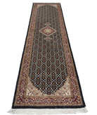 Heritage 2'6'' X 10'4'' Hand-Knotted Wool-Silk Rug 2'6'' x 10'4'' (75 X 310) / Black / Red