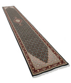 Heritage 2'6'' X 15'8'' Hand-Knotted Wool-Silk Rug 2'6'' x 15'8'' (75 X 470) / Black / Red