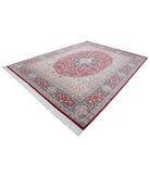 Heritage 9'1'' X 12'1'' Hand-Knotted Wool-Silk Rug 9'1'' x 12'1'' (273 X 363) / Red / Blue