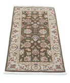 Heritage 2'0'' X 3'9'' Hand-Knotted Wool Rug 2'0'' x 3'9'' (60 X 113) / Green / Grey