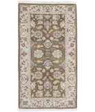 Heritage 2'0'' X 3'9'' Hand-Knotted Wool Rug 2'0'' x 3'9'' (60 X 113) / Green / Grey