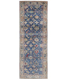 Heritage 4'0'' X 12'0'' Hand-Knotted Wool Rug 4'0'' x 12'0'' (60 X 125) / Blue / Ivory