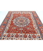 Heriz 7'8'' X 9'8'' Hand-Knotted Wool Rug 7'8'' x 9'8'' (230 X 290) / Ivory / Rust