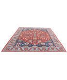 Heriz 8'5'' X 9'9'' Hand-Knotted Wool Rug 8'5'' x 9'9'' (253 X 293) / Red / Blue