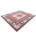 Heriz 8'0'' X 9'10'' Hand-Knotted Wool Rug 8'0'' x 9'10'' (240 X 295) / Red / Ivory