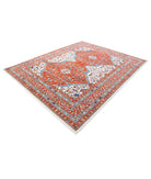 Heriz 8'0'' X 9'8'' Hand-Knotted Wool Rug 8'0'' x 9'8'' (240 X 290) / Ivory / Rust