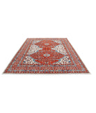 Heriz 8'0'' X 9'8'' Hand-Knotted Wool Rug 8'0'' x 9'8'' (240 X 290) / Ivory / Rust