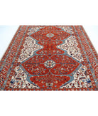 Heriz 8'0'' X 9'8'' Hand-Knotted Wool Rug 8'0'' x 9'8'' (240 X 290) / Ivory / Rust