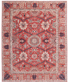 Heriz 12'0'' X 14'7'' Hand-Knotted Wool Rug 12'0'' x 14'7'' (360 X 438) / Red / Ivory