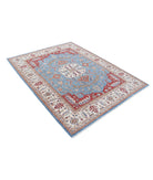 Heriz 5'2'' X 6'9'' Hand-Knotted Wool Rug 5'2'' x 6'9'' (155 X 203) / Blue / Ivory