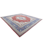 Heriz 14'2'' X 15'2'' Hand-Knotted Wool Rug 14'2'' x 15'2'' (425 X 455) / Red / Blue