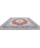 Heriz 14'2'' X 15'2'' Hand-Knotted Wool Rug 14'2'' x 15'2'' (425 X 455) / Red / Blue