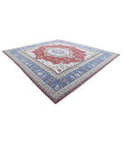 Heriz 14'0'' X 15'7'' Hand-Knotted Wool Rug 14'0'' x 15'7'' (420 X 468) / Red / Blue