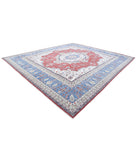 Heriz 14'0'' X 15'7'' Hand-Knotted Wool Rug 14'0'' x 15'7'' (420 X 468) / Red / Blue