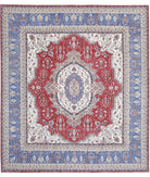 Heriz 14'0'' X 15'7'' Hand-Knotted Wool Rug 14'0'' x 15'7'' (420 X 468) / Red / Blue