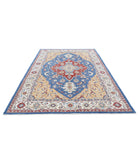 Heriz 6'7'' X 9'11'' Hand-Knotted Wool Rug 6'7'' x 9'11'' (198 X 298) / Blue / Ivory