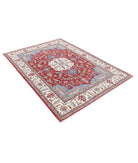 Heriz 4'9'' X 6'5'' Hand-Knotted Wool Rug 4'9'' x 6'5'' (143 X 193) / Red / Ivory