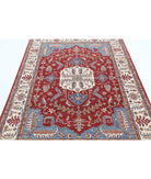 Heriz 4'9'' X 6'5'' Hand-Knotted Wool Rug 4'9'' x 6'5'' (143 X 193) / Red / Ivory