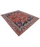 Heriz 8'0'' X 9'5'' Hand-Knotted Wool Rug 8'0'' x 9'5'' (240 X 283) / Red / Blue