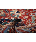 Heriz 8'0'' X 9'5'' Hand-Knotted Wool Rug 8'0'' x 9'5'' (240 X 283) / Red / Blue