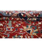 Heriz 8'0'' X 9'5'' Hand-Knotted Wool Rug 8'0'' x 9'5'' (240 X 283) / Red / Blue