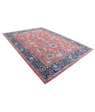 Heriz 9'0'' X 12'4'' Hand-Knotted Wool Rug 9'0'' x 12'4'' (270 X 370) / Red / Blue