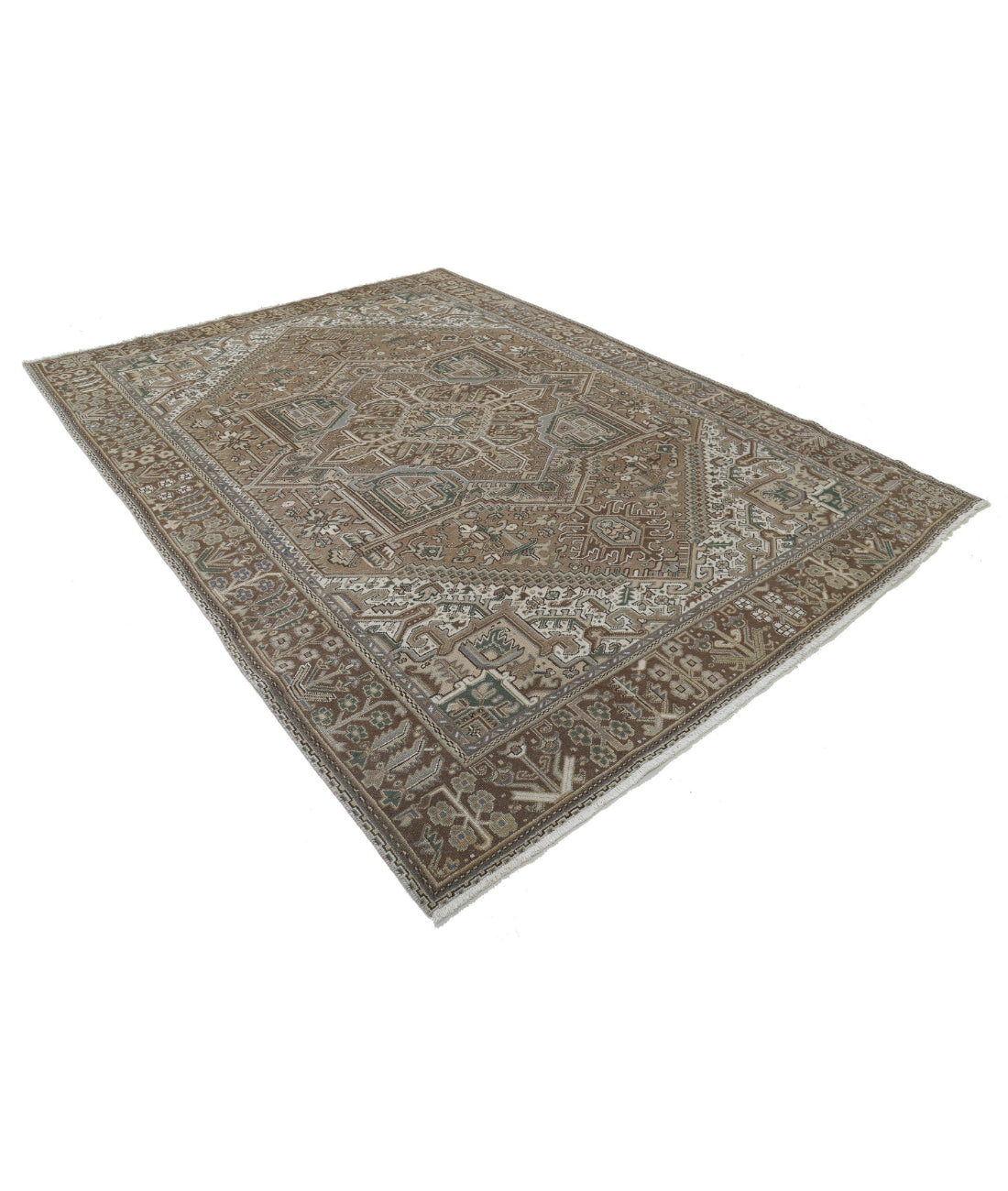 Heriz 7'11'' X 10'8'' Hand-Knotted Wool Rug 7'11'' x 10'8'' (238 X 320) / Taupe / Taupe