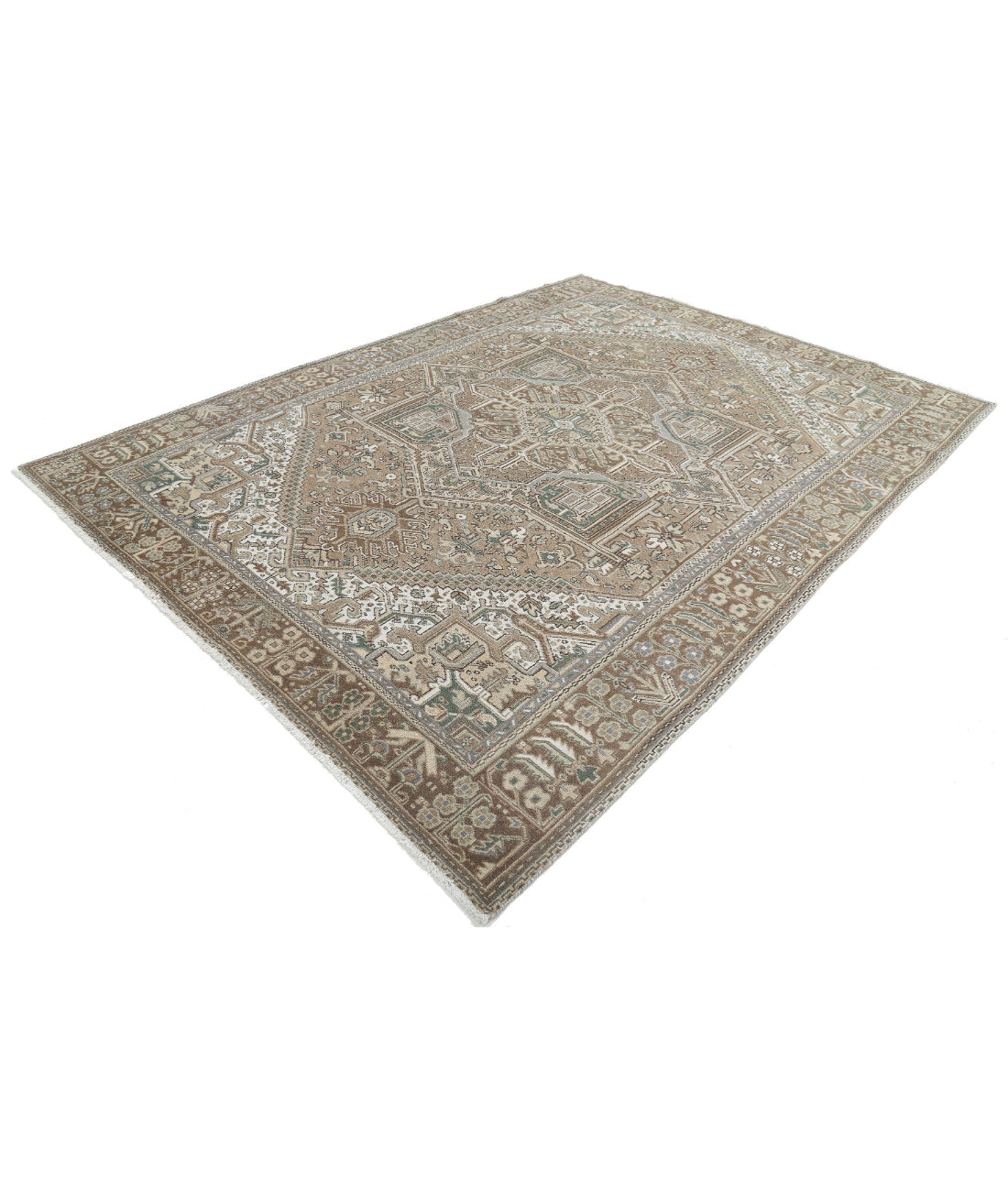 Heriz 7'11'' X 10'8'' Hand-Knotted Wool Rug 7'11'' x 10'8'' (238 X 320) / Taupe / Taupe
