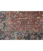 Heriz 7'3'' X 10'3'' Hand-Knotted Wool Rug 7'3'' x 10'3'' (218 X 308) / Rust / Blue