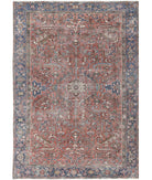 Heriz 7'3'' X 10'3'' Hand-Knotted Wool Rug 7'3'' x 10'3'' (218 X 308) / Rust / Blue