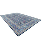 Jasmine 11'10'' X 17'7'' Hand-Knotted Wool Rug 11'10'' x 17'7'' (355 X 528) / Blue / Blue