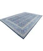 Jasmine 11'10'' X 17'7'' Hand-Knotted Wool Rug 11'10'' x 17'7'' (355 X 528) / Blue / Blue