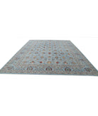 Jasmine 11'9'' X 14'10'' Hand-Knotted Wool Rug 11'9'' x 14'10'' (353 X 445) / Blue / Blue