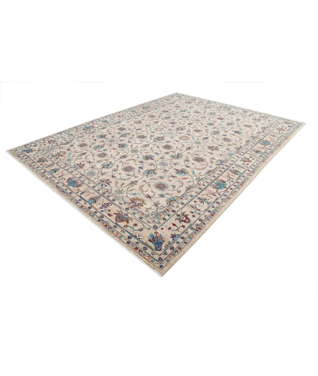 Jasmine 9'0'' X 11'11'' Hand-Knotted Wool Rug 9'0'' x 11'11'' (270 X 358) / Beige / Beige