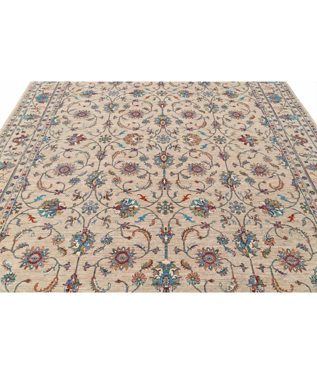 Jasmine 9'0'' X 11'11'' Hand-Knotted Wool Rug 9'0'' x 11'11'' (270 X 358) / Beige / Beige