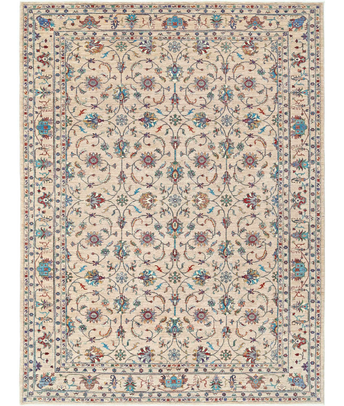 Jasmine 9'0'' X 11'11'' Hand-Knotted Wool Rug 9'0'' x 11'11'' (270 X 358) / Beige / Beige