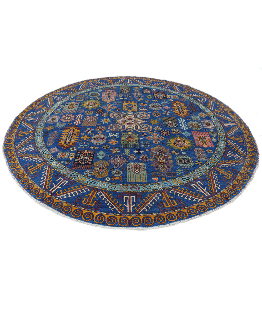 Jasmine 8'10'' X 8'11'' Hand-Knotted Wool Rug 8'10'' x 8'11'' (265 X 268) / Blue / Blue