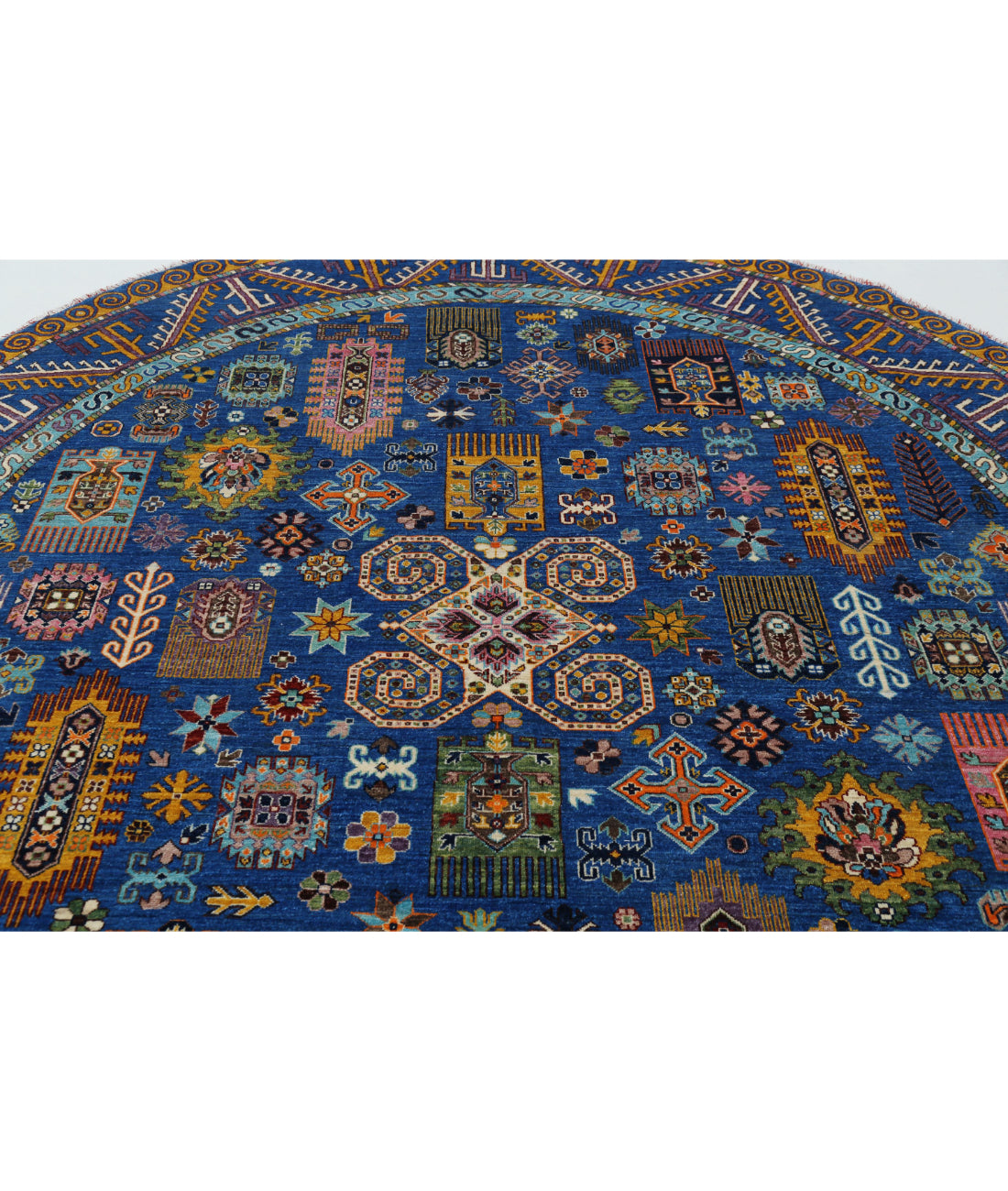 Jasmine 8'10'' X 8'11'' Hand-Knotted Wool Rug 8'10'' x 8'11'' (265 X 268) / Blue / Blue