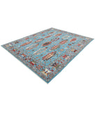 Jasmine 8'1'' X 9'11'' Hand-Knotted Wool Rug 8'1'' x 9'11'' (243 X 298) / Teal / Teal