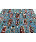 Jasmine 8'1'' X 9'11'' Hand-Knotted Wool Rug 8'1'' x 9'11'' (243 X 298) / Teal / Teal