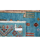 Jasmine 8'1'' X 9'11'' Hand-Knotted Wool Rug 8'1'' x 9'11'' (243 X 298) / Teal / Teal