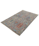 Jasmine 4'2'' X 6'5'' Hand-Knotted Wool Rug 4'2'' x 6'5'' (125 X 193) / Grey / Grey