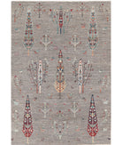 Bakshaish 6'11'' X 9'10'' Hand-Knotted Wool Rug 6'11'' x 9'10'' (208 X 295) / Grey / Grey