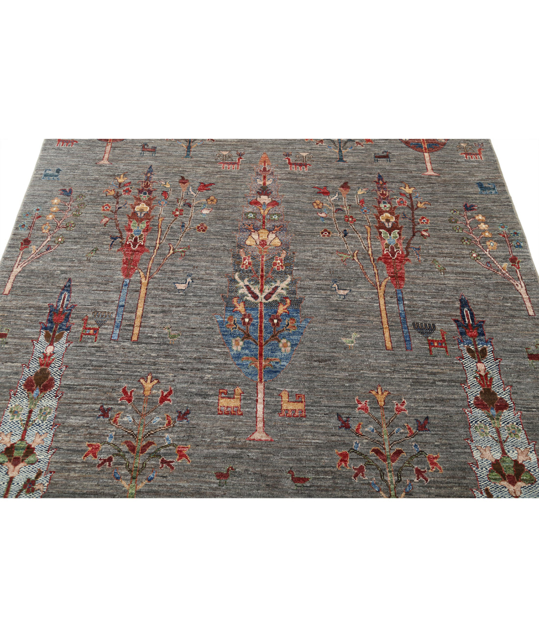 Bakshaish 5'8'' X 9'0'' Hand-Knotted Wool Rug 5'8'' x 9'0'' (170 X 270) / Grey / Multi